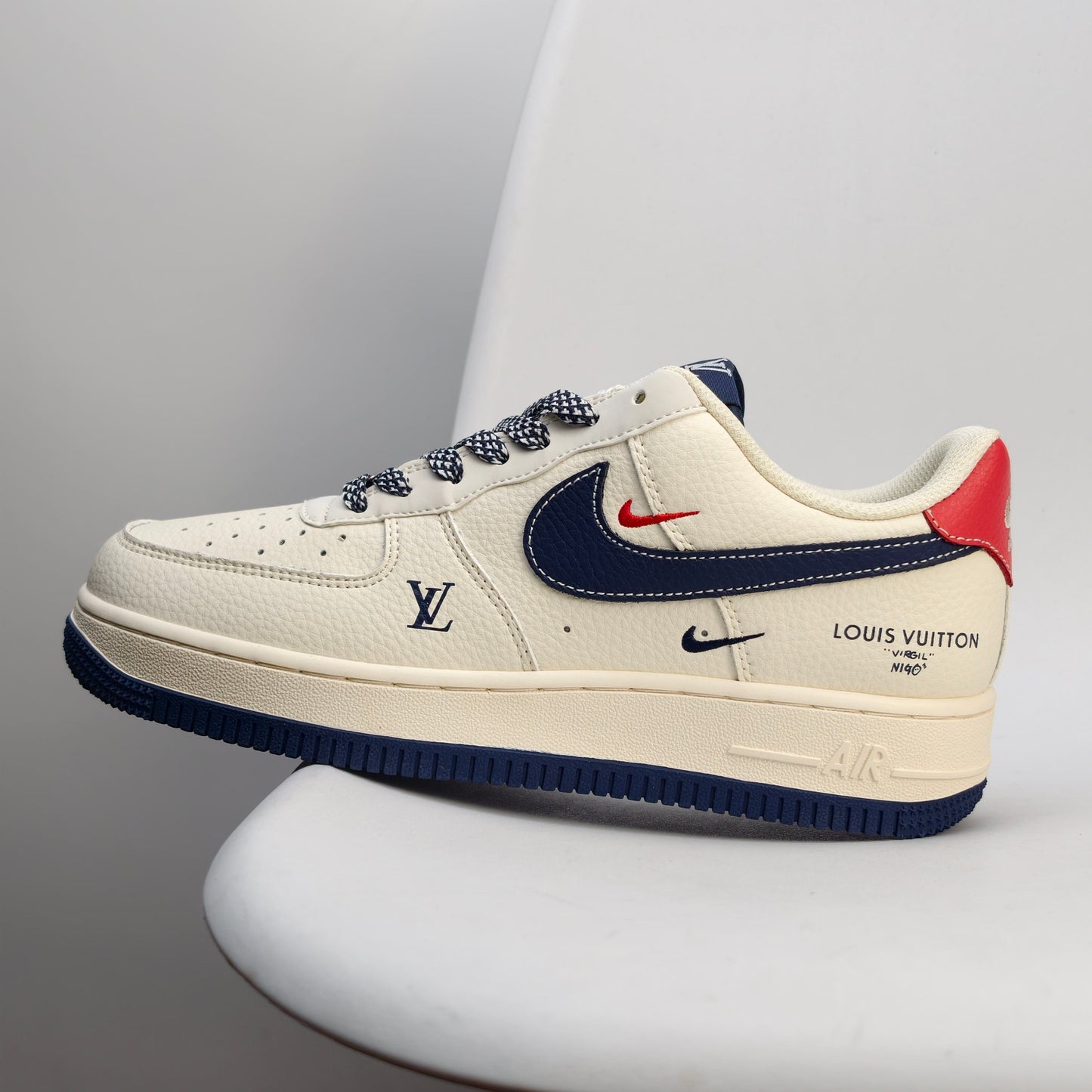 Louis Vuitton x Nike Air Force 1 '07 LV8 Black-Red 316JWD