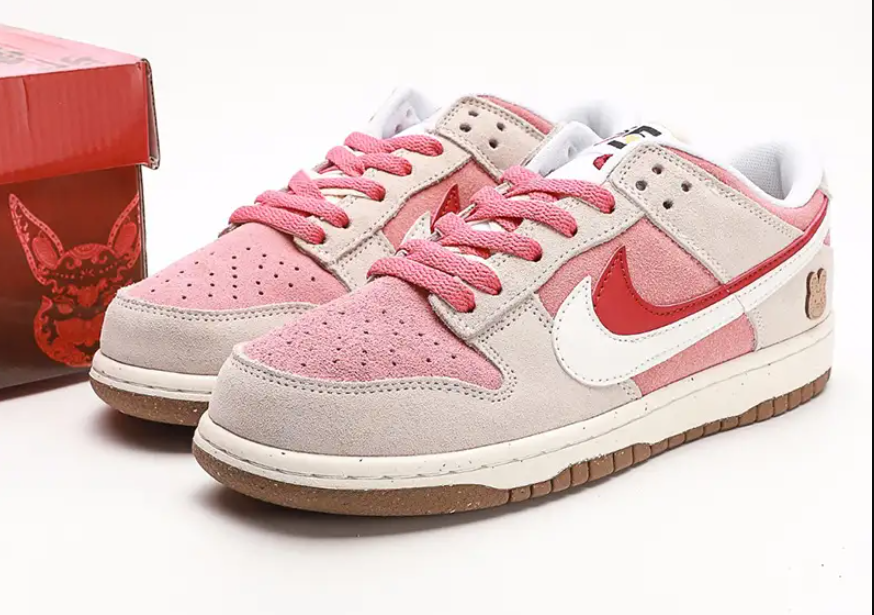 Nike Dunk Low SE '85' Double Swoosh Grey Pink Rabbit DO9457-117