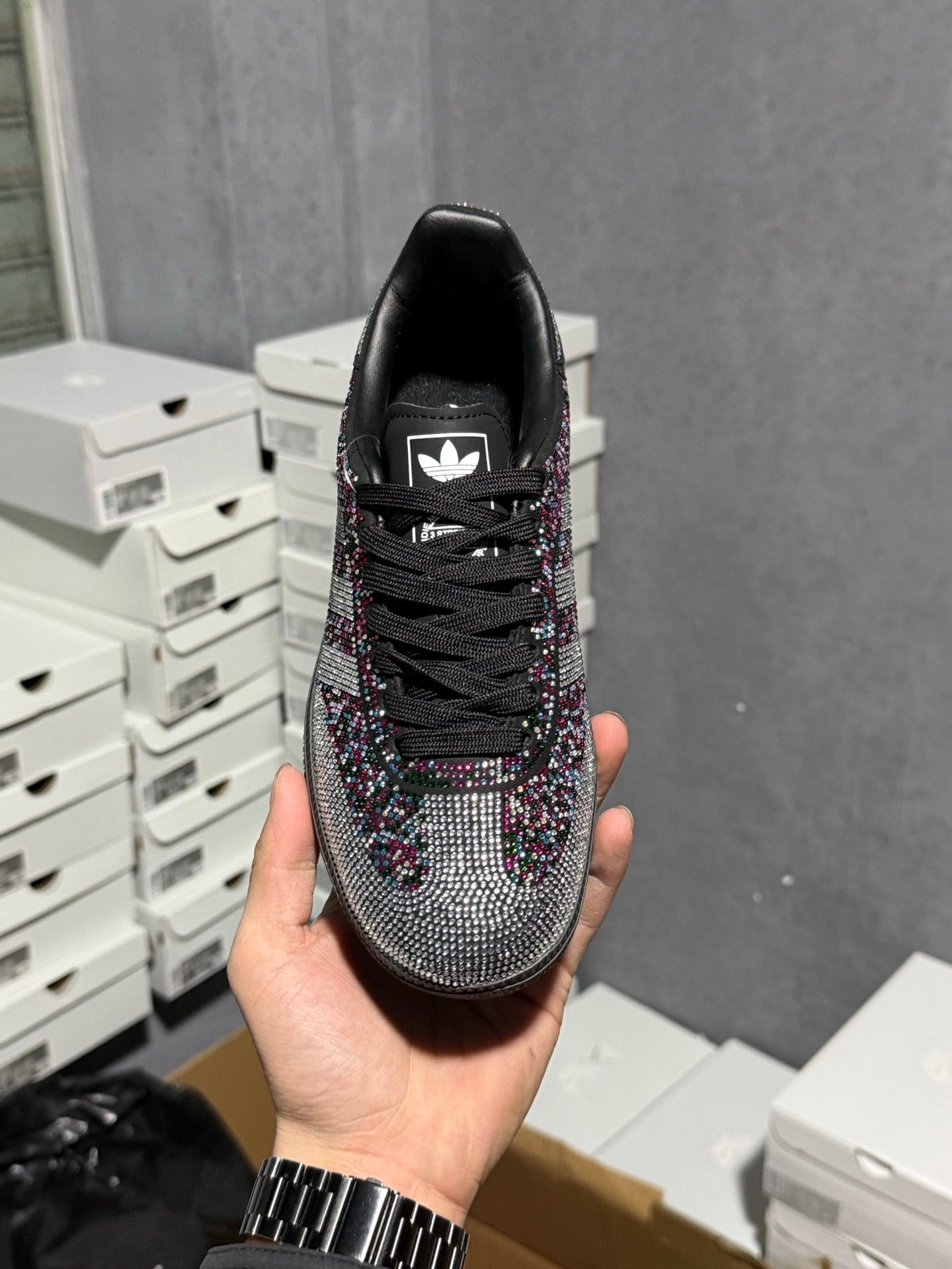 Adidas Originals Wmns Vegan Samba OG 'Crystal Black Rhinestones'  IG1024
