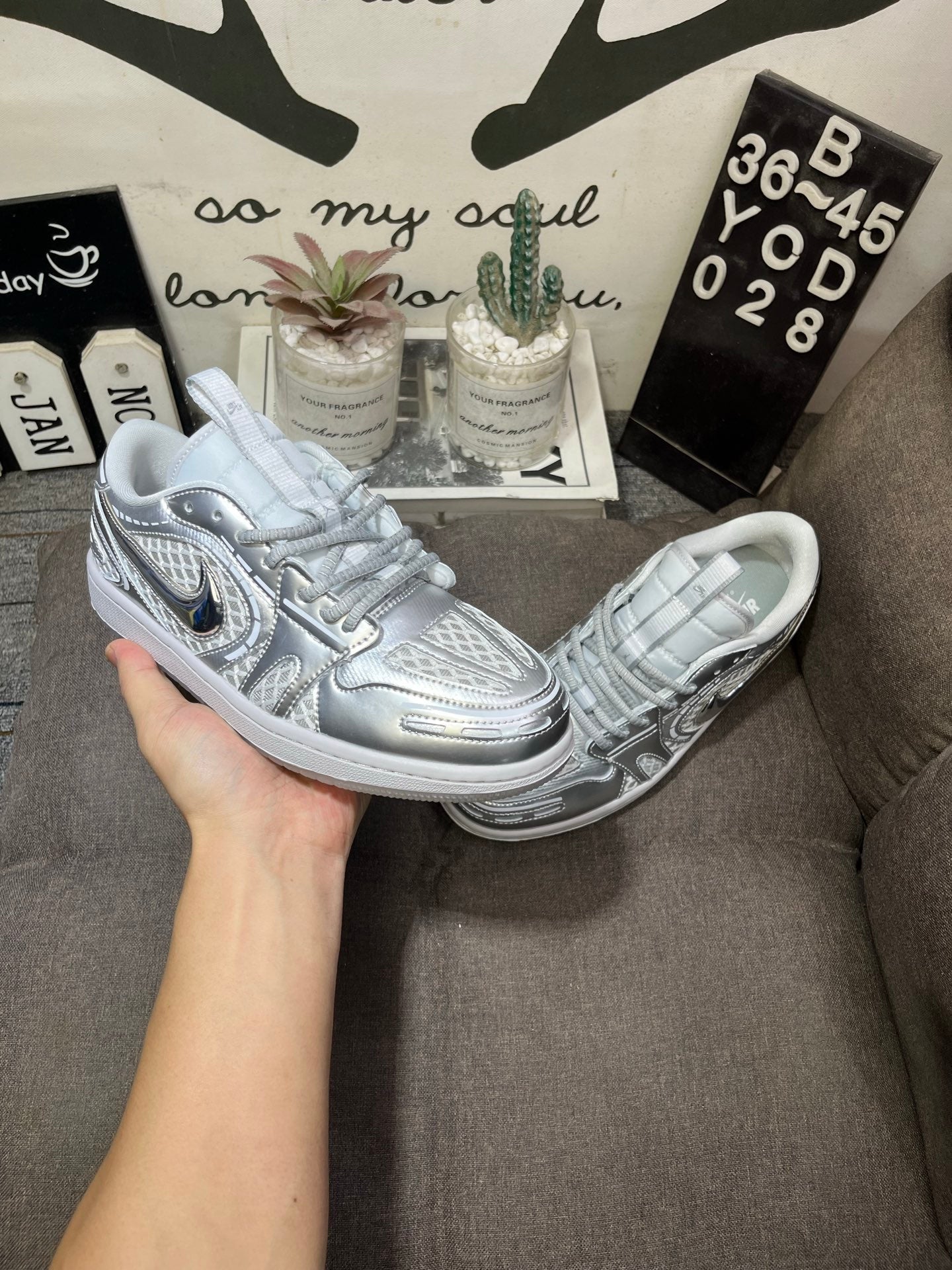 Air Jordan 1 Low Method of Make V3 "Metallic Silver" YCD028