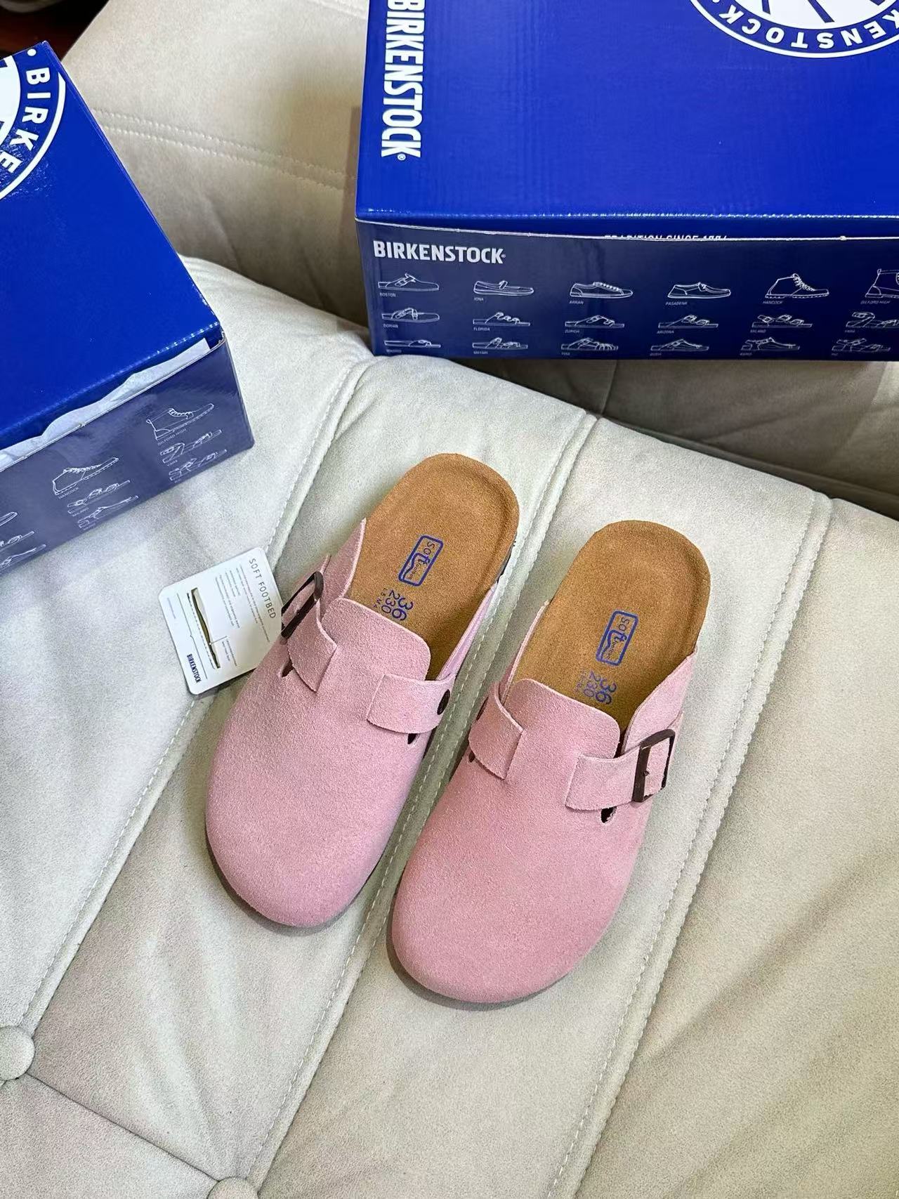 Birkenstock Boston Suede Pink 0060461