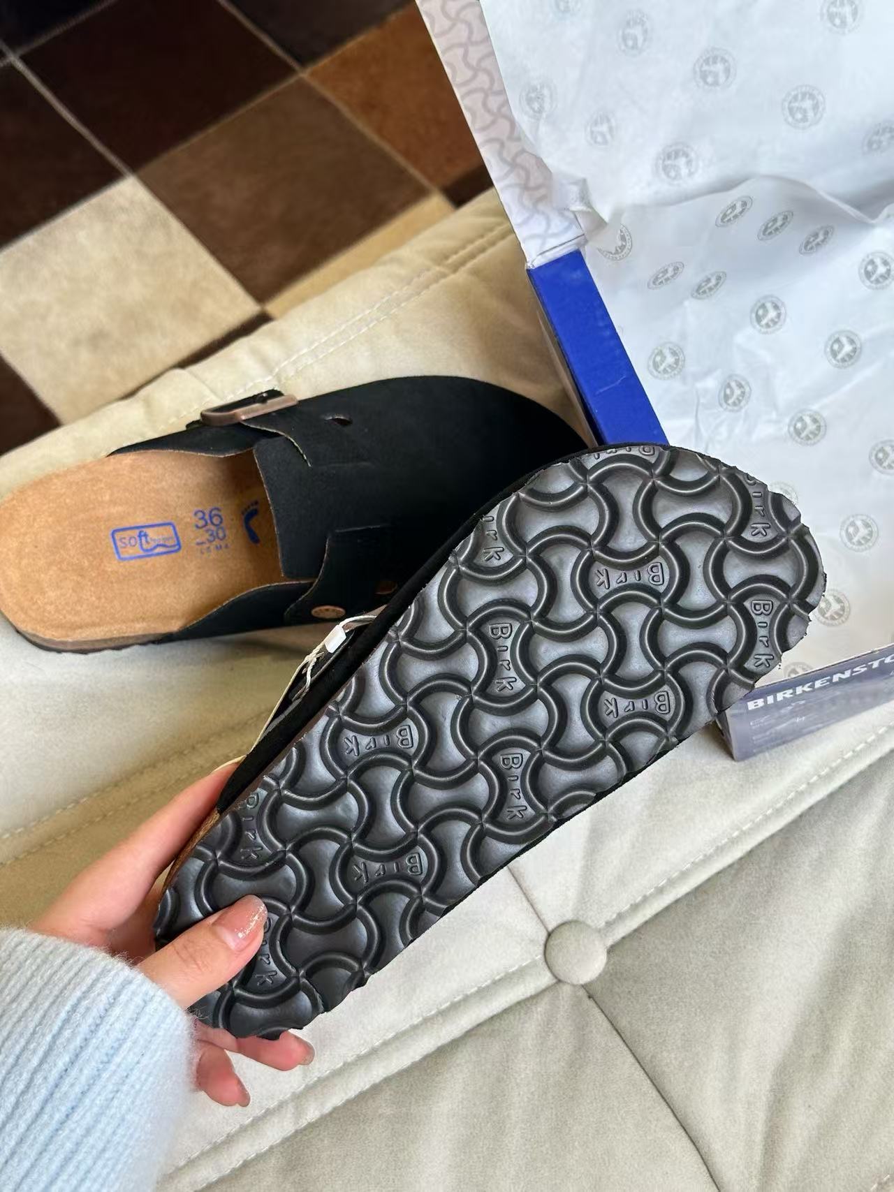 Birkenstock Boston Suede Black 0060461