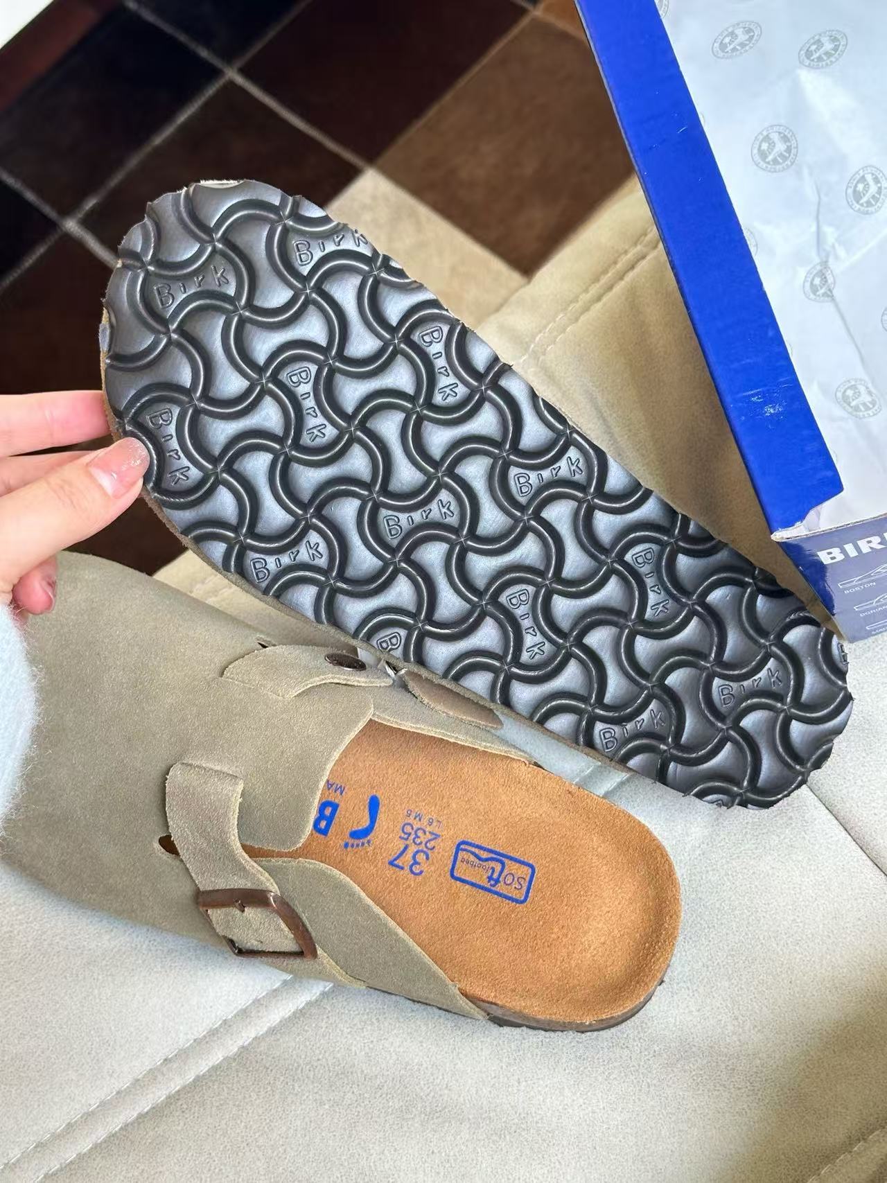Birkenstock Boston Suede Beige 0060461