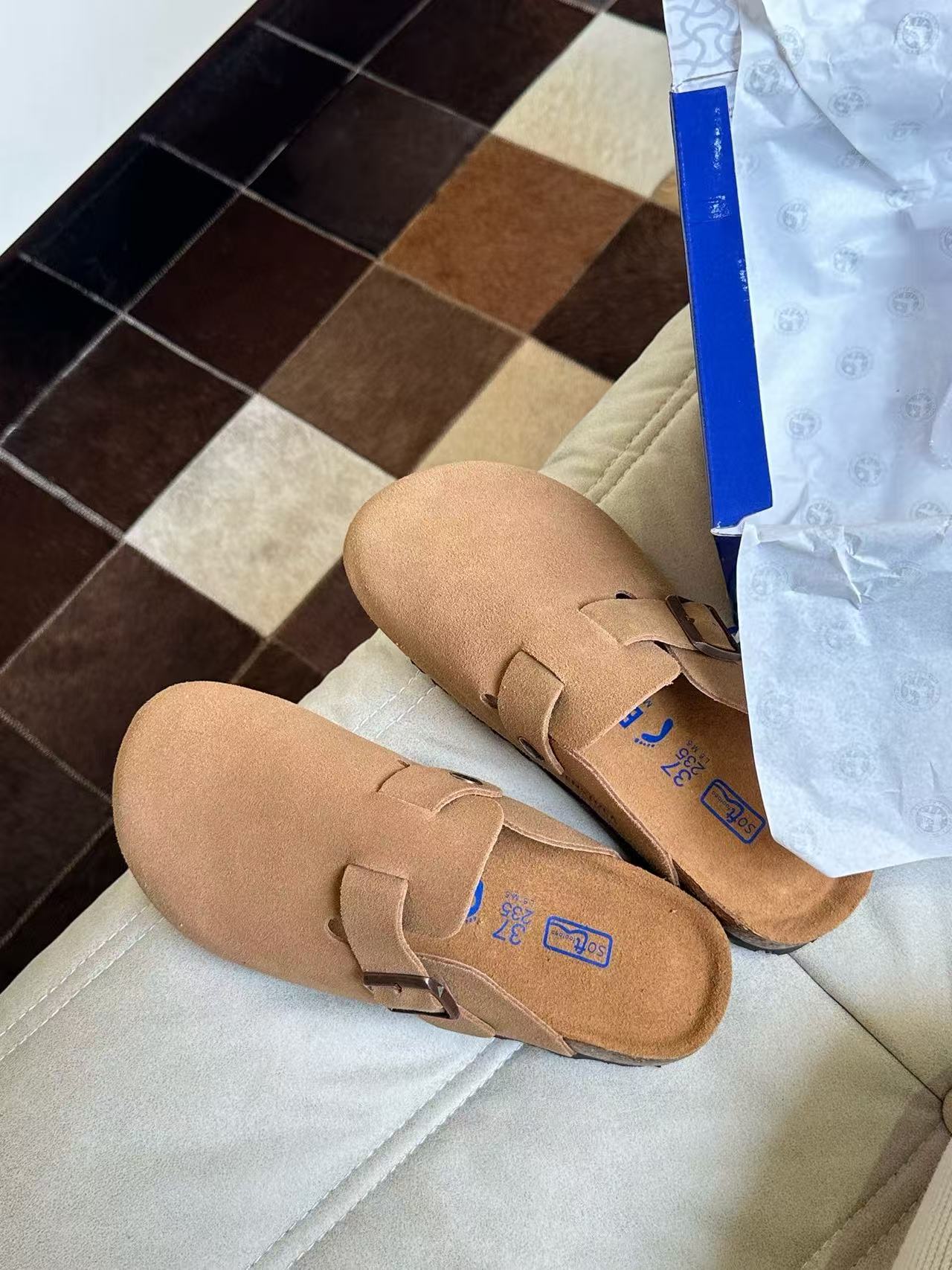 Birkenstock Boston Suede Coffee 0060461