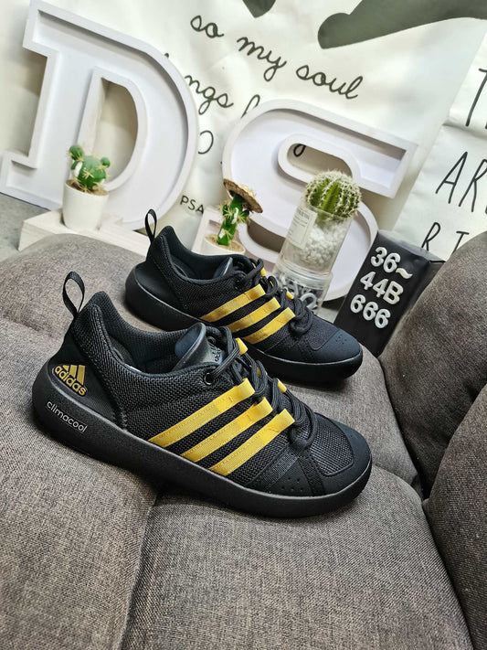 Adidas CLIMACOOL BOAT LACE  GRAPHIC Black Yellow DS-666D