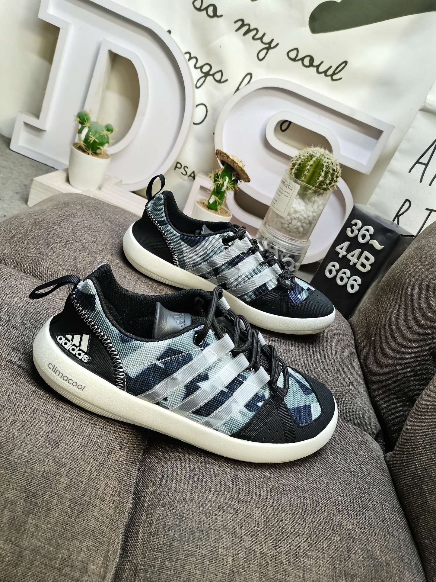 Adidas CLIMACOOL BOAT LACE  GRAPHIC Black DS-666D