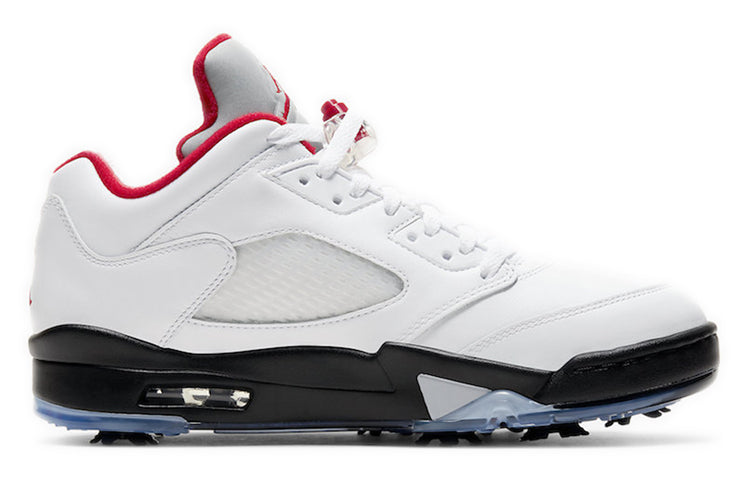 Air Jordan 5 Low Golf 'Fire Red' White/Black/Metallic Silver/Fire Red CU4523-100