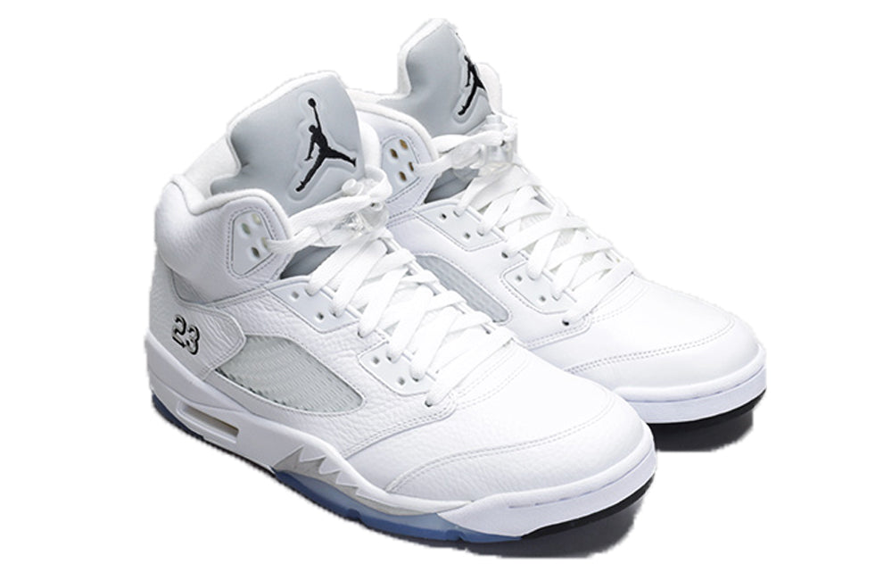 Air Jordan 5 Retro BG White Metallic Silver 440888-130