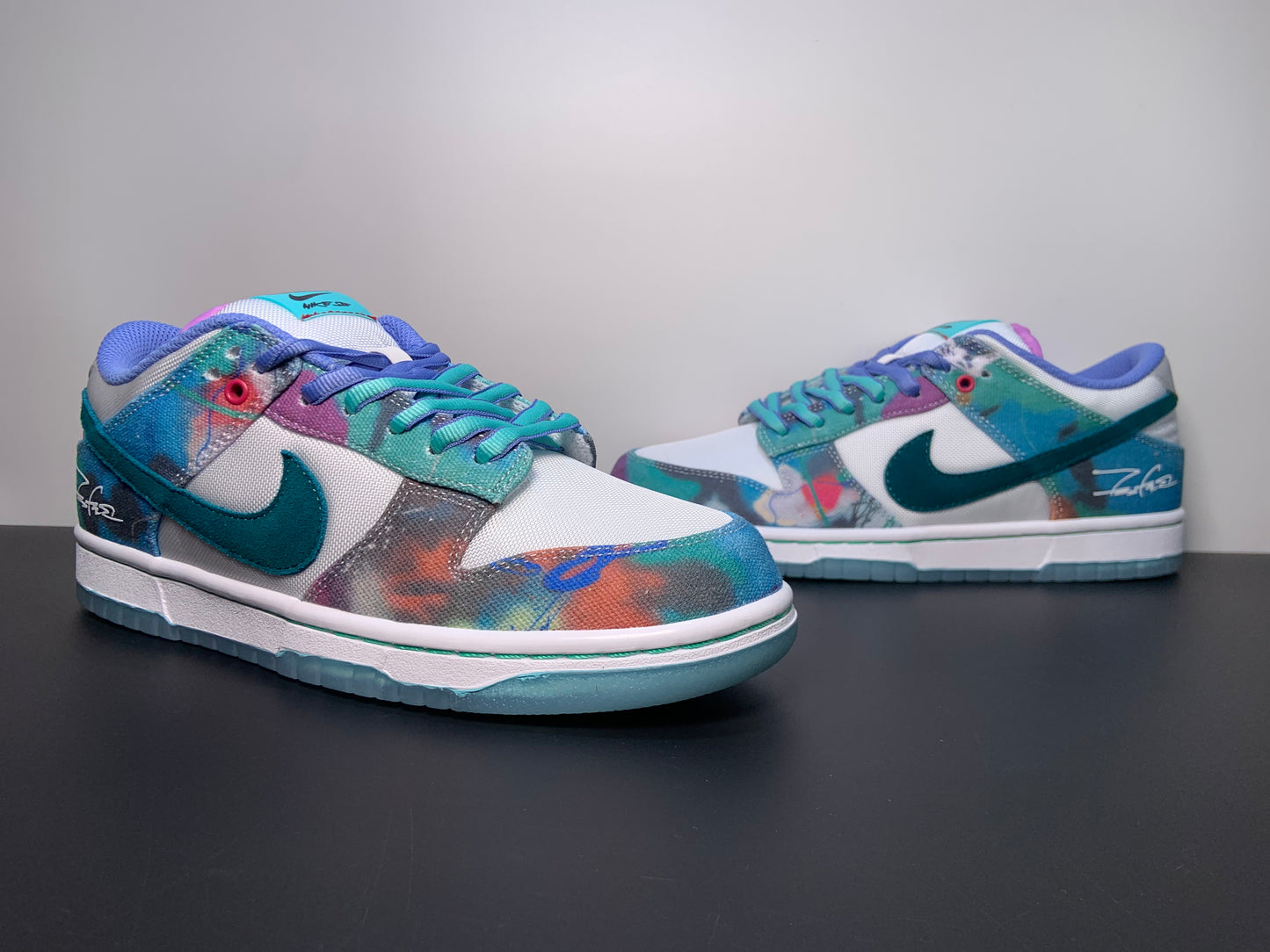 Futura Laboratories x Dunk Low SB 'Bleached Aqua' Sample