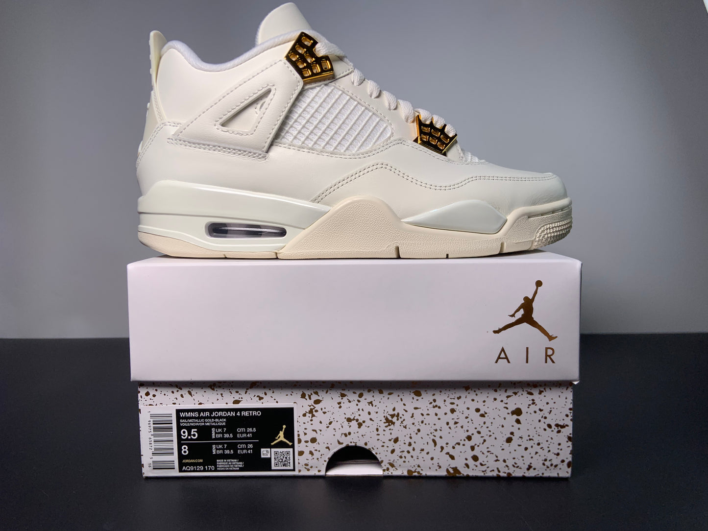 Air Jordan 4 Retro Metallic Gold AQ9129-170  Air Jordan 4 WMNS “Sail”