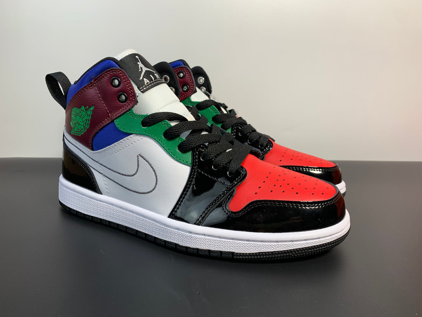 Air Jordan 1 Mid SE Black White Multi-Color DB5454-001