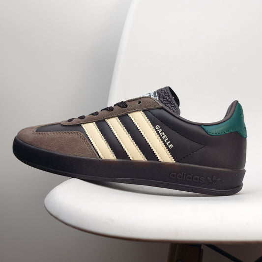 Adidas Originals Gazelle Indoor  Leather 'Black Brown Green' IH0374