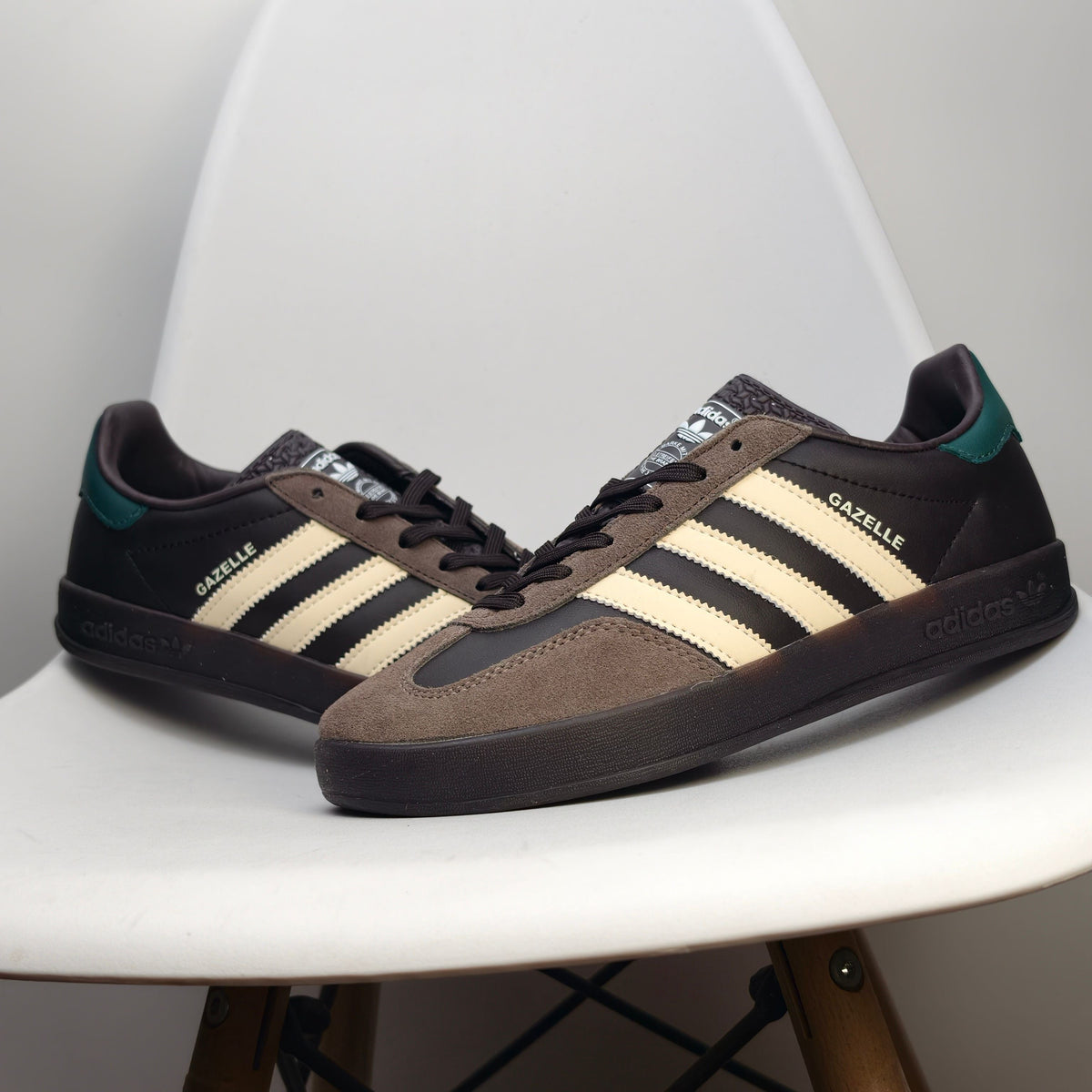 Adidas Originals Gazelle Indoor  Leather 'Black Brown Green' IH0374