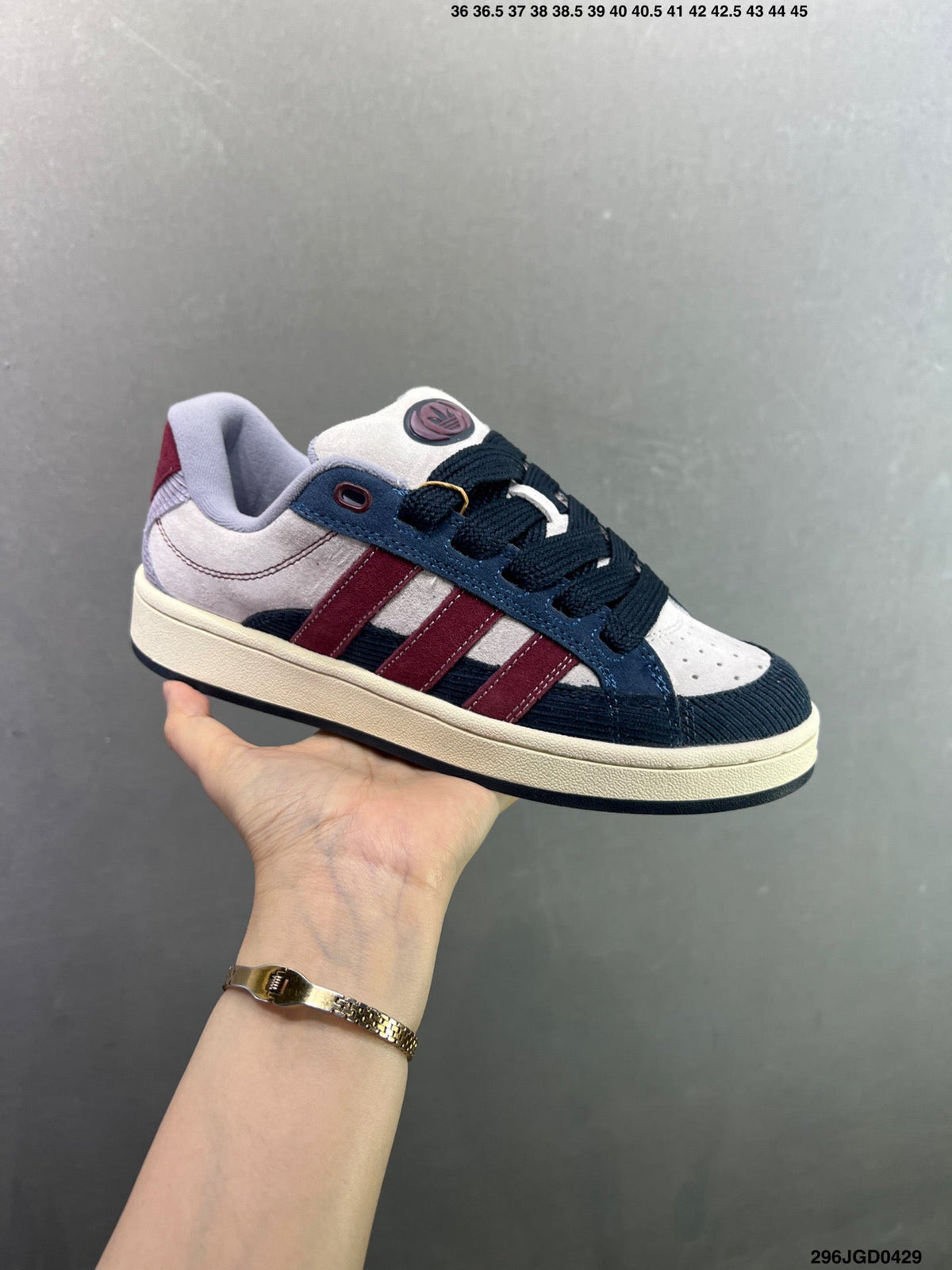 Adidas Originals Campus 00s  "Dash Gray Collegiate Burgundy" JR8054