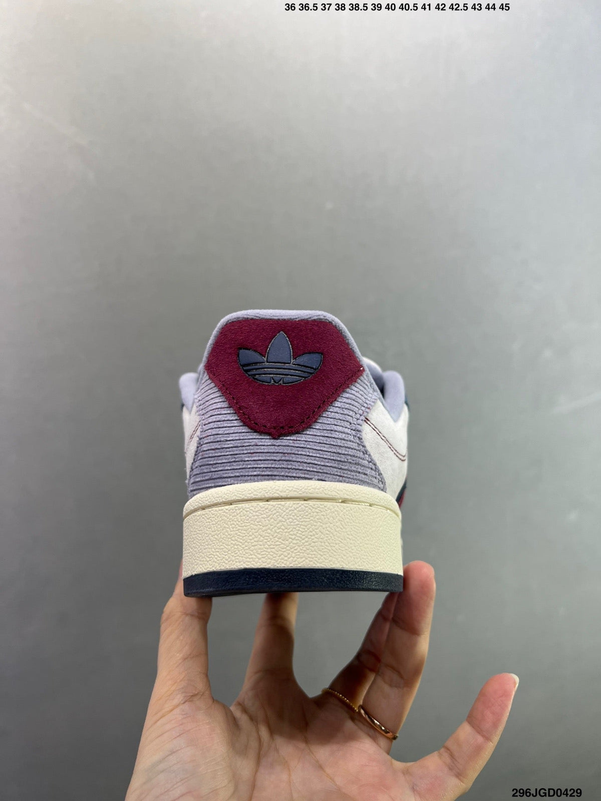 Adidas Originals Campus 00s  "Dash Gray Collegiate Burgundy" JR8054