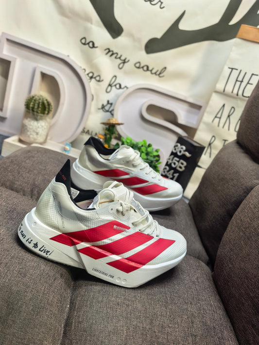 Adidas Adizero Adios Pro 4 Off White Better Scarlet  DS-341D