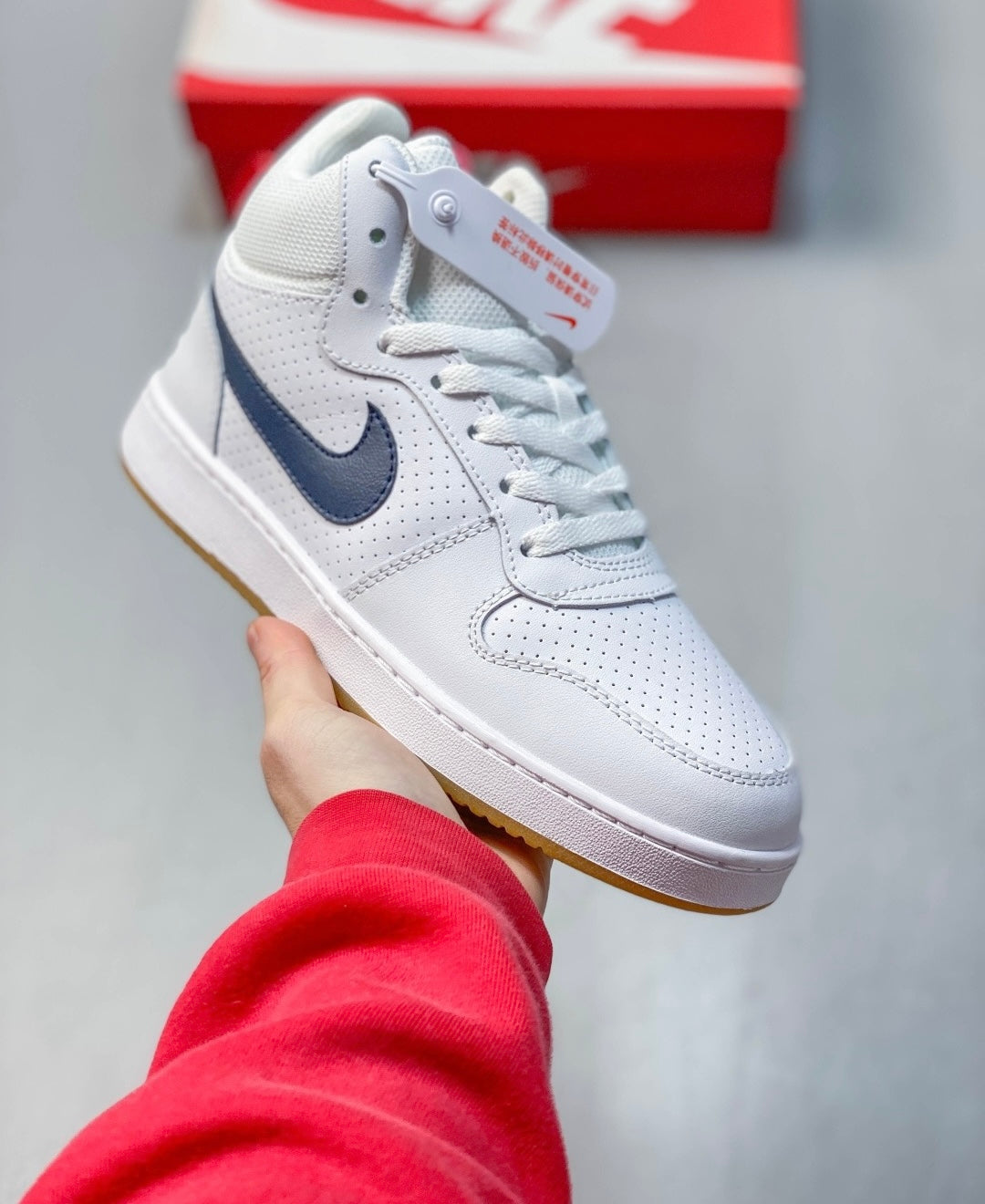 Nike Court Borough Mid  'White Obsidian Gum'  838938-104