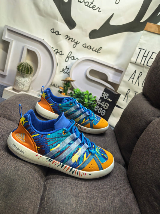 Adidas CLIMACOOL BOAT LACE  GRAPHIC Blue Orange DS-666D
