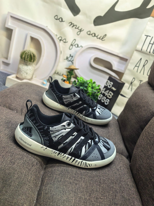 Adidas CLIMACOOL BOAT LACE  GRAPHIC Black Grey DS-666D