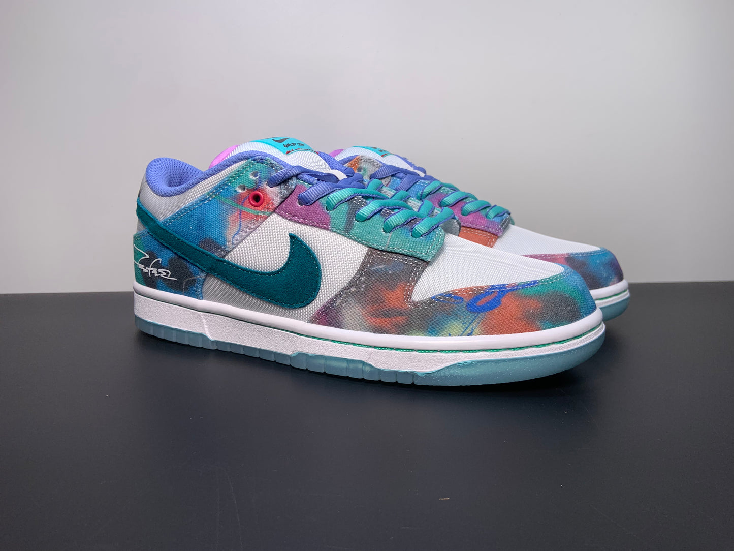 Futura Laboratories x Dunk Low SB 'Bleached Aqua' Sample